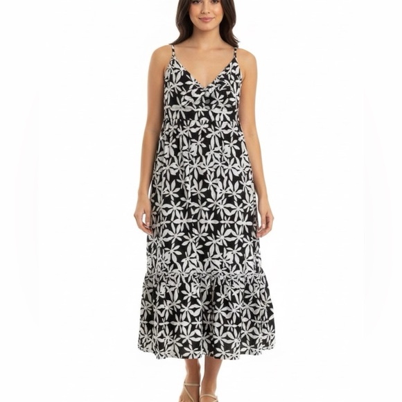 J. Crew Dresses & Skirts - J Crew Black White Floral Dress Size 14